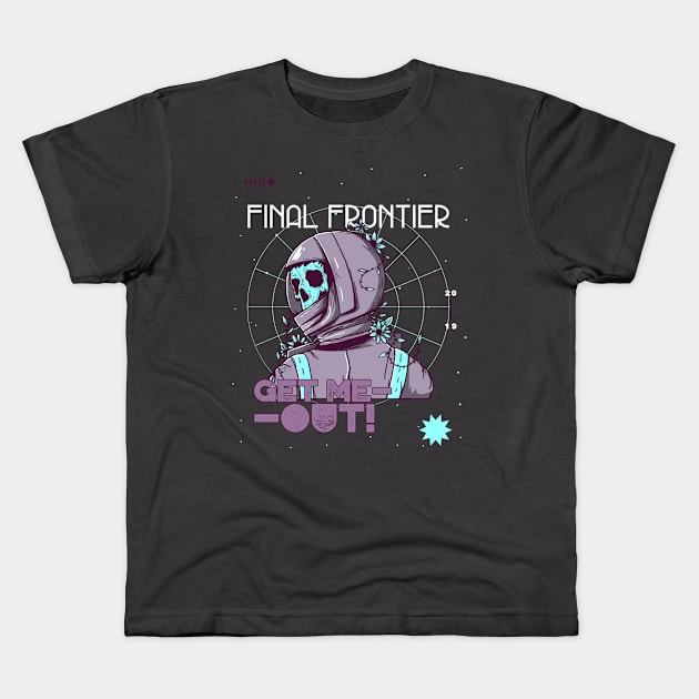 Astronaut Cosmonaut Space Horror Kids T-Shirt by Tip Top Tee's